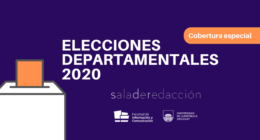 Imagen: elecciones departamentales en sala de redacción.