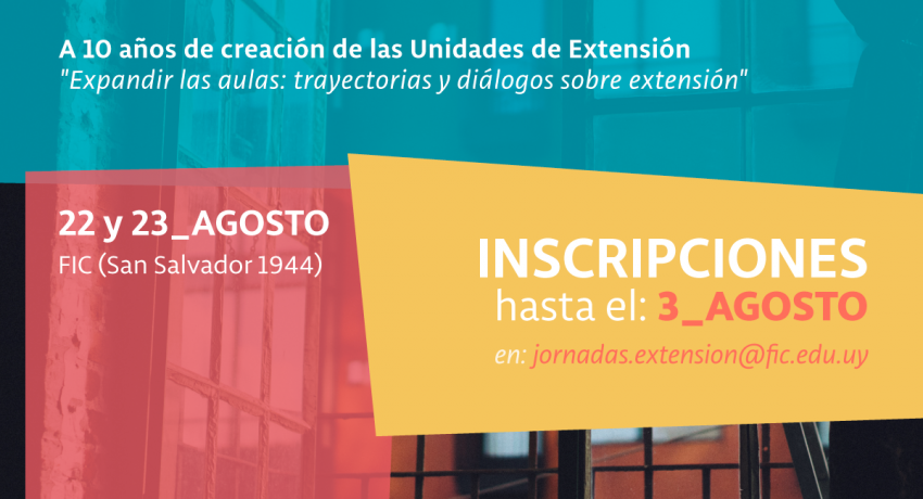 Inscripciones II Jornadas académicas de extensión FIC