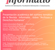 Presentación de “Informatio” sobre archivos y derechos humanos